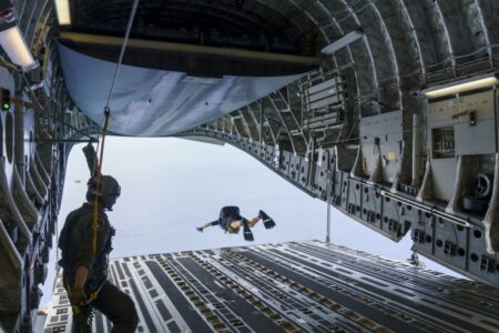Flares feature in spaceflight search and rescue training