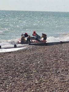 RIB rescued after flare fired