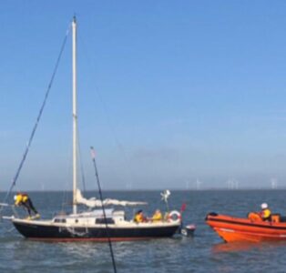 Flares bring help to boater in a medical emergency