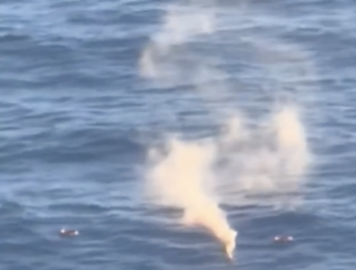 Smoke flares help locate overboard passenger