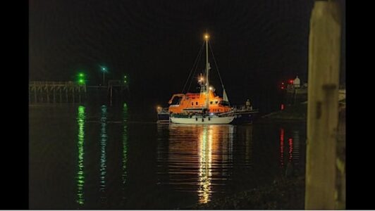 Flare fired by yacht in trouble